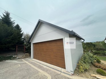 garaż z dachem 2 spadowym