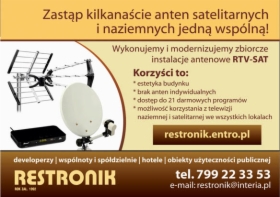 zbiorcze instalacje antenowe telewizji naziemnej i satelitarnej
