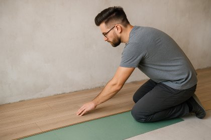 Montaż deski barlineckiej na klej