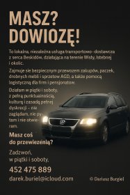 Transport małych przedmiotów paczek i niewielkich sprzętów