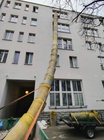 Wynajem / montaż / transport zsypu budowlanego, zsyp na gruz