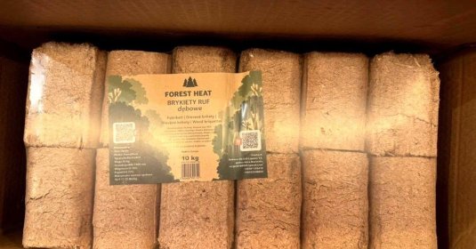 RUF Brykiet Dębowy 10kg – 100% DĄB – PALETA – PREMIUM