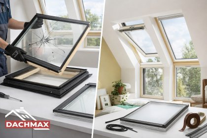 wymiana szyby w oknie dacgowym