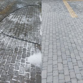 Mycie cisnieniowe kostki brukowej