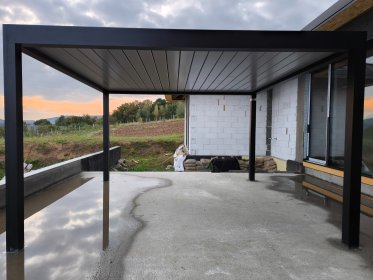 PERGOLA ALUMINIOWA Z DACHEM LAMELOWYM STEROWANIA SILNIKIEM 3X4X2,5M WYSOKOŚĆ