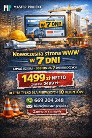 Twoja wymarzona strona internetowa w 7 dni? To możliwe - zapytaj o szczegóły :)