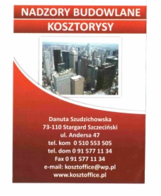 Kosztorysy, Specyfikacje, kosztorysy budowlane, drogowe, hydrauliczne