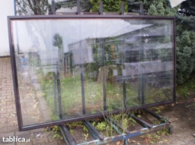 Witryna i drzwi z alu/brąz_wystawowe