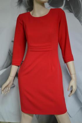 Sukienka Zakładki MARIE - czerwona