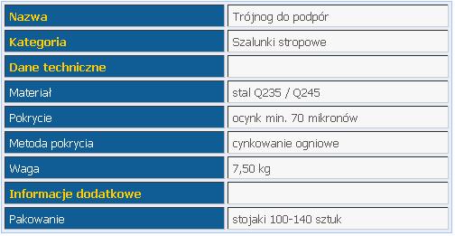 Trójnóg , Trójnogi , Trójnoga , Szalunki Stropowe