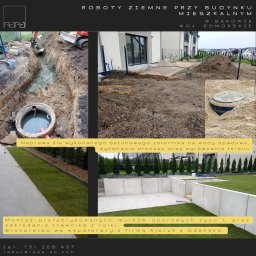 Roboty ziemne przy budynku mieszkalnym w Bąkowie.