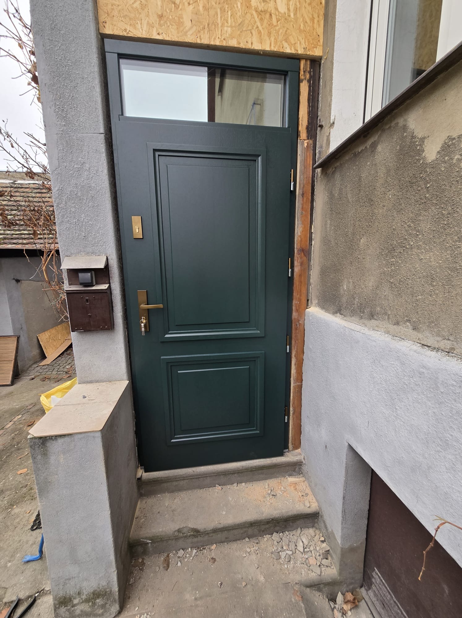 Drzwi drewniane lity dąb