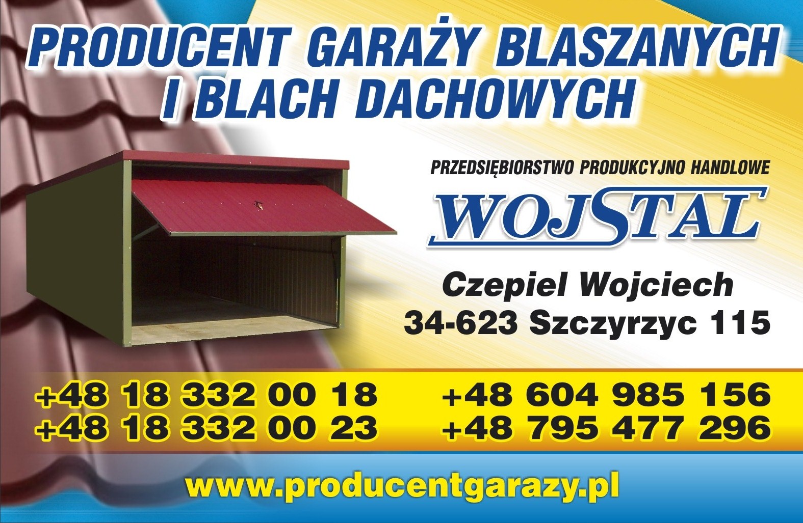 Garaż blaszany 3 x 5 oc ogniowo producent PPH Wojstal