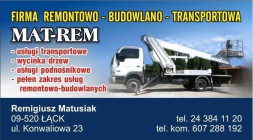 F.R.-B.-T. Mat-Rem Podnośniki koszowe - Prace działkowe Łąck