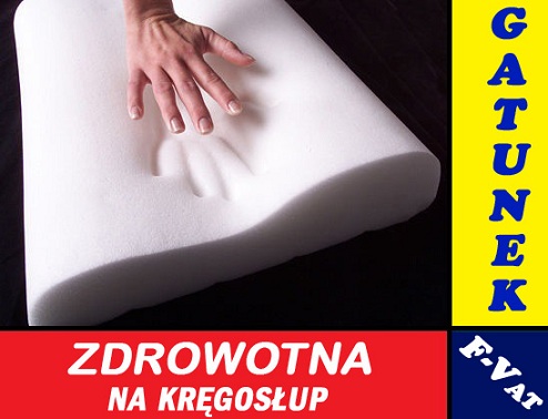 Poduszka ortopedyczna z pianki zdrowotna, na kręgosłup