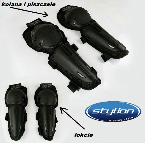 zestaw ochraniaczy na motor. ochraniacze na łokcie i kolana