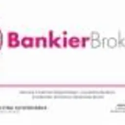 Logo BankierBroker.pl i KE Finanse na białym tle, z symbolem wagi i informacjami o dofinansowaniu unijnym.
