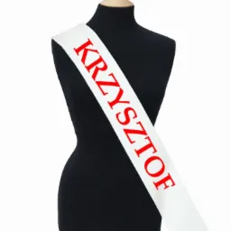 Szarfa z imieniem - pamiątka z bierzmowania