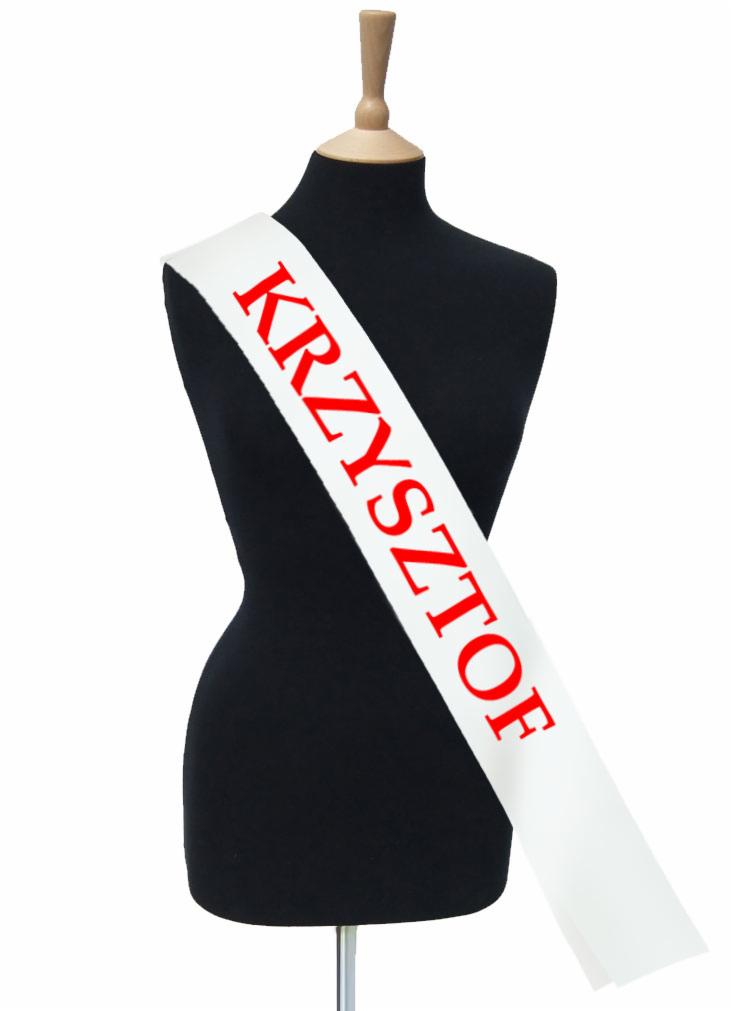 Szarfa z imieniem - pamiątka z bierzmowania