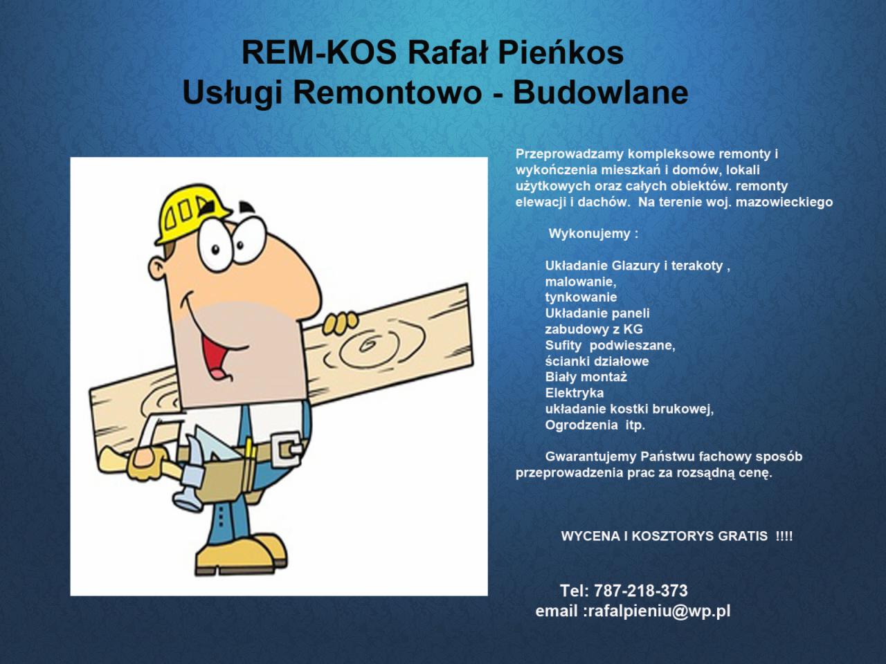 Remonty i Wykończenia REM-KOS Rafał Pieńkos