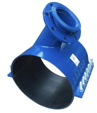 Obejma do nawiercania rur pod ciśnieniem