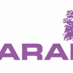 Fioletowe logo firmy Jacaranda Group z graficznym przedstawieniem drzewa o tej samej nazwie.