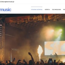Strona internetowa firmy I am music zajmującej się obsługą techniczną imprez