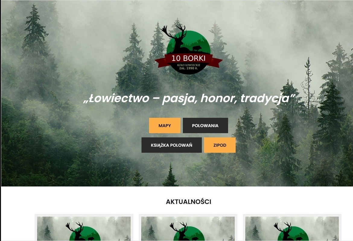 Strona internetowa Koła Łowieckiego