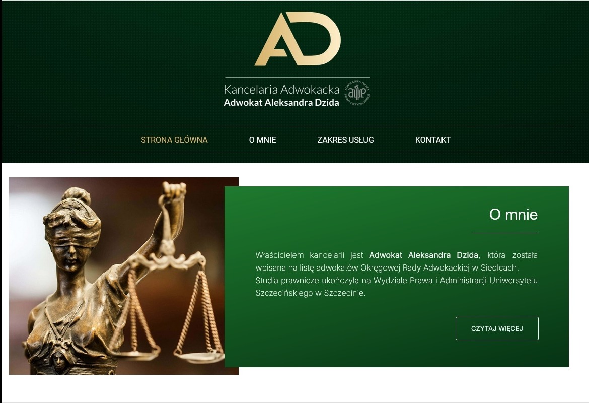 Strona internetowa Kancelarii Adwokackiej