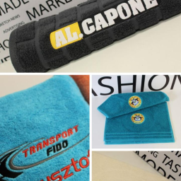 haft logo na ręcznikach
