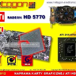 NAPRAWA KARTY GRAFICZNEJ - ATI RADEON HD 5770, 4850