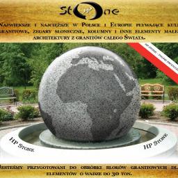 Fontanna z granitu - kula granitowa od 90cm do 220 cm średnicy