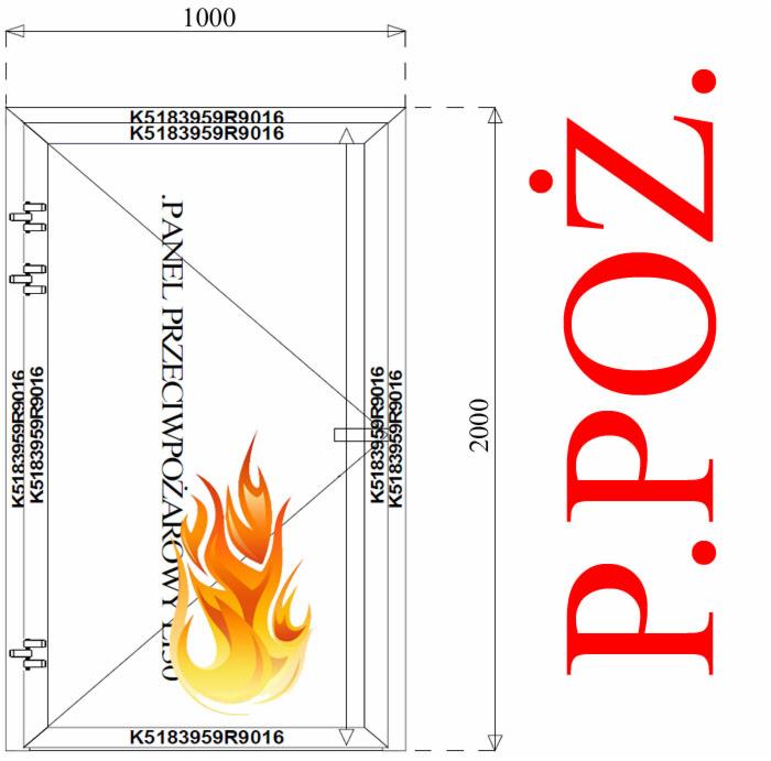 Drzwi aluminiowe przeciwpożarowe