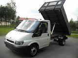 Oferuje usługi transportowe do 3,5 t samochodem ciężarowym Ford Transit wywrotka