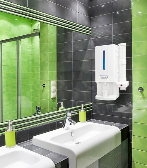 Dozownik płynu z kubeczkami do płukania i higieny jamy ustnej