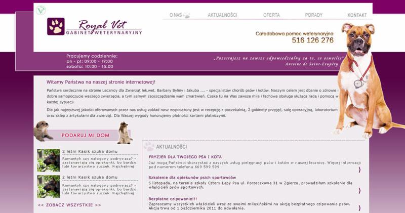 Projekty szat graficznych stron www i ich kodowanie