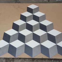 płytki cięte w romby