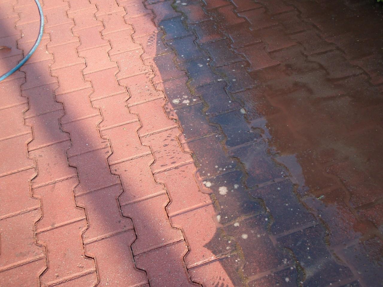 Czyszczenie i mycie podłoża z kostki, betonu, asfaltu