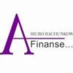 Logo firmy z fioletową literą A, napisem 'BIURO RACHUNKOWE' i słowem 'Finanse...' poniżej.