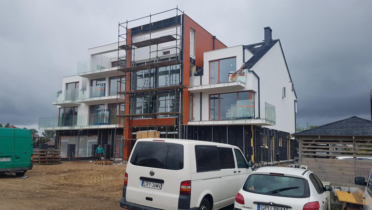 Montaż elewacji wentylowanej Stella Resort&Spa Chłapowo