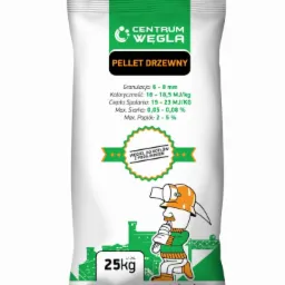 Pellet drzewny 6mm worki 15 kg 18,5MJ/KG