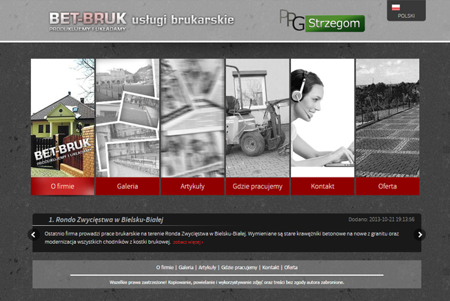 Projekt, realizacja i wdrożenie strony.