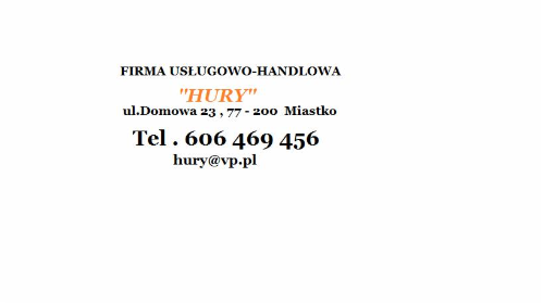 Firma Usługowo-Handlowa "Hury" - Okna Miastko