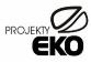 Logo firmy 'Projekty EKO' z Tomaszowa Lubelskiego, specjalizującej się w projektach termoizolacyjnych, widoczne na białym tle.