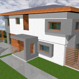 AutorskaPracowniaArchitektury SZKOCNY & PARTNERZY - Pozwolenie na budowę. Budynek mieszkalny, dwulokalowy - Siemianowice Śl