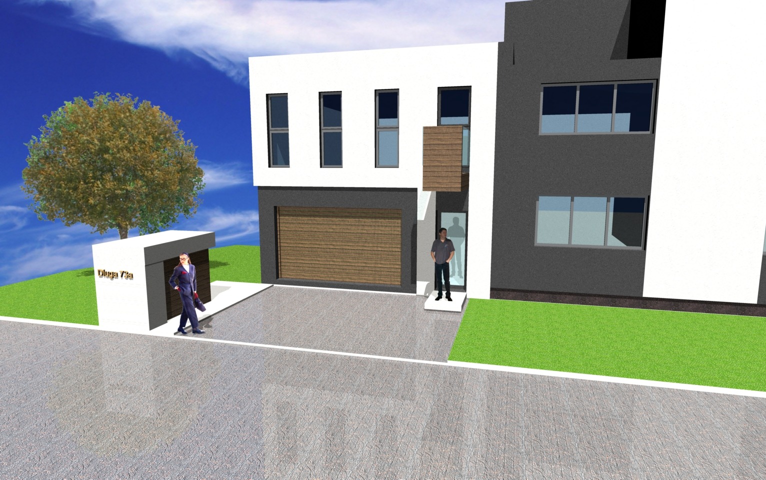 Będzin ul. Długa - projekt.