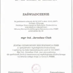 Rzeczoznawca Mykolog-Budowlany Jarosław Ciak