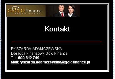 Doradca FinansowyRyszarda Adamczewska