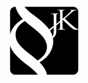 Logo kancelarii prawnej: stylizowana litera 'S' połączona z inicjałami 'JK' na czarnym kwadratowym tle.