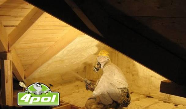 Ocieplanie pianą PUR, Izolacje pianą PUR, Natrysk piany PUR